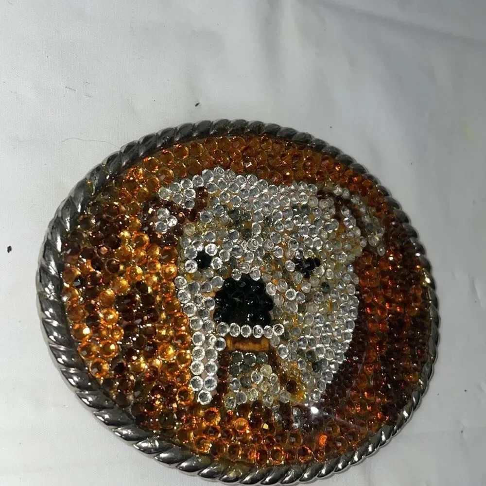 Bulldog Bling Belt Buckle Handmade